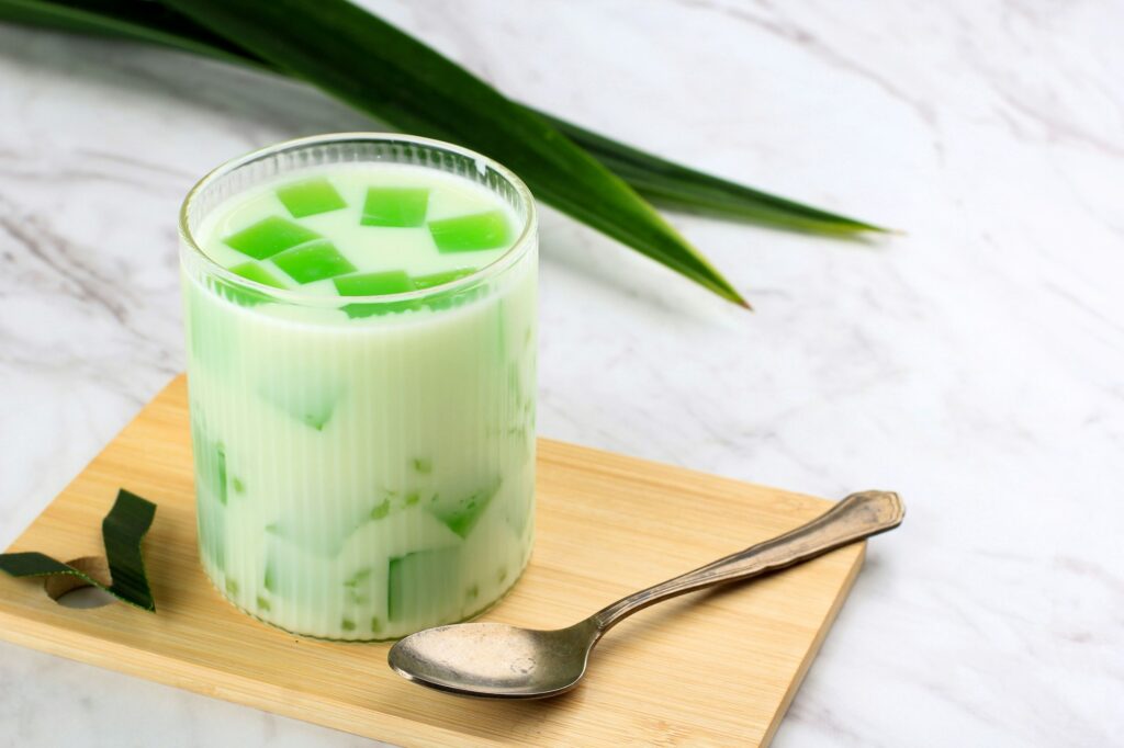 Buko Pandan is a Sweet Food Made from Jelly and Pandan Juice