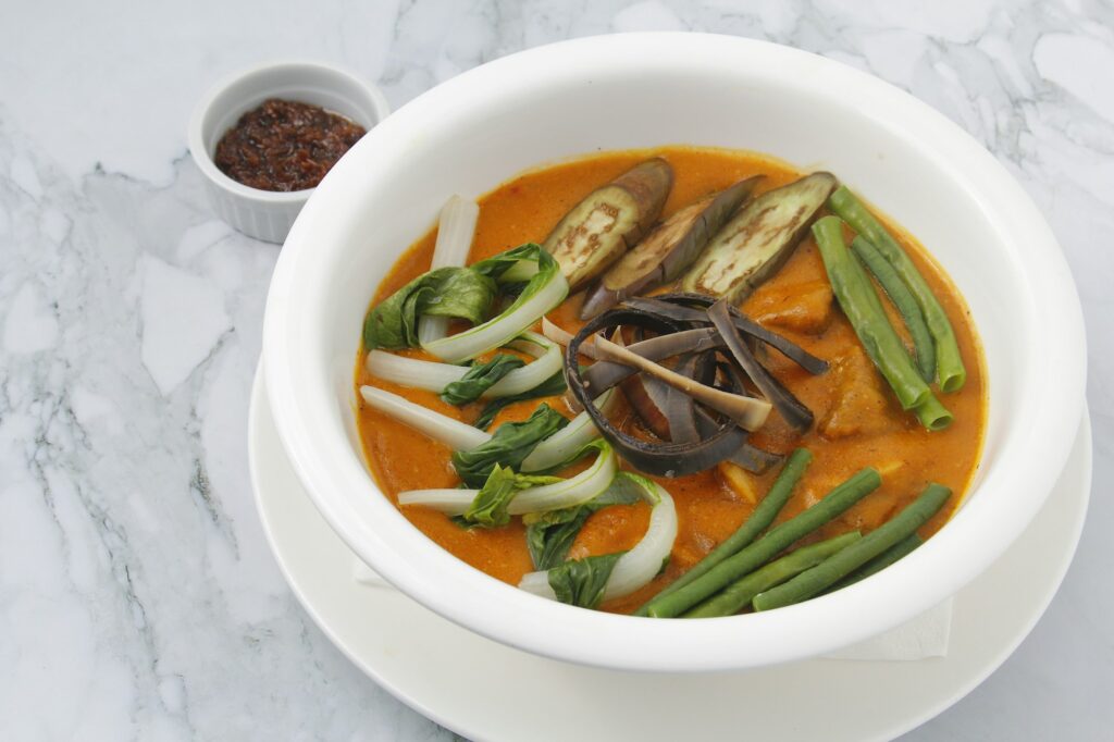 Freshly cooked Filipino food called Kare Kare